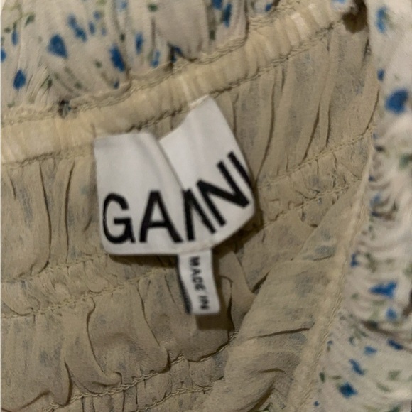 Ganni Cream and Blue Floral Dress - Picture 4 of 4